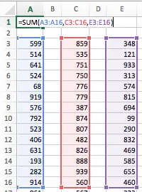 sum a column in excel