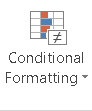 Excel conditional formatting toolbar button