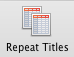 Excel for Mac, Repeat Titles button