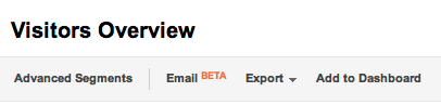 Email report button in the new Google Analytics