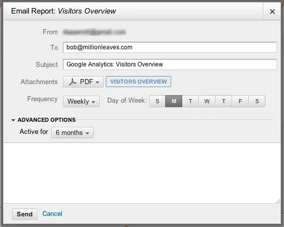 Google Analytics new version setting up email reporting