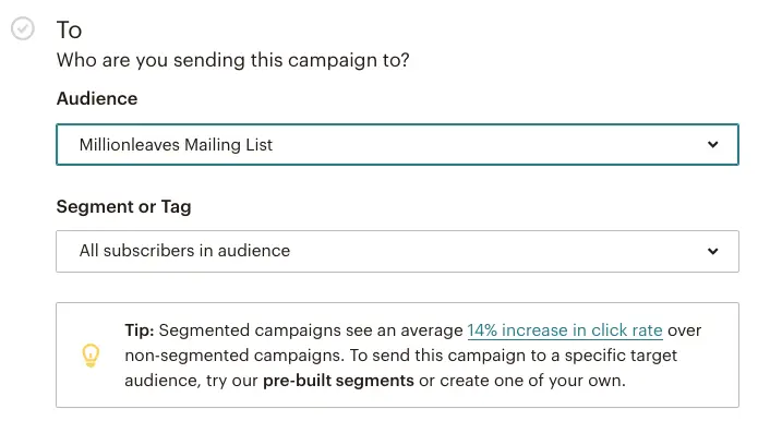 Mailchimp email campaign - define segment or tag | Learn Mailchimp with Five Minute Lessons