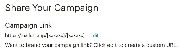Mailchimp email campaign - options for sharing a campaign link | Learn Mailchimp with Five Minute Lessons