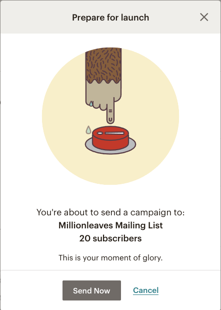 Mailchimp email campaign - send your campaign now | Learn Mailchimp with Five Minute Lessons