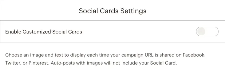 Mailchimp Social Cards not enabled for campaign | Learn Mailchimp with Five Minute Lessons